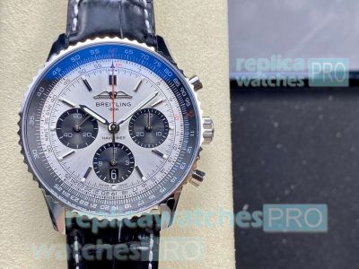 BLS factory Breitling Navitimer B01 Chronograph Automatic Silver-Black Dial Men's Watch